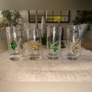 Anthropologie Christmas Icon Shot Glasses
